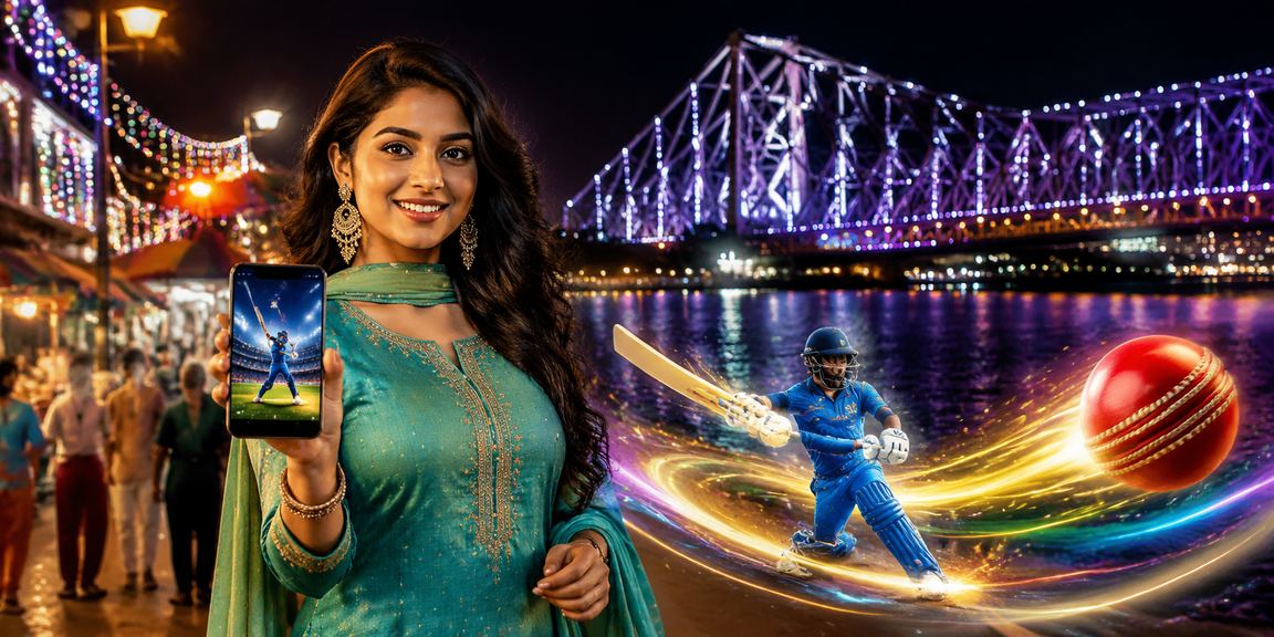 Crowd enjoying cricket match and betting in Kolkata